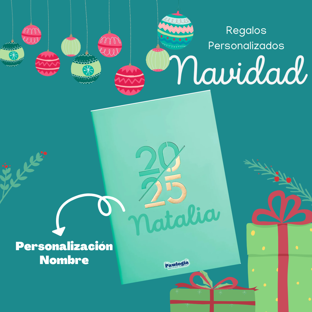 Agenda Personalizada 2025 con Nombre - El Regalo Perfecto para Navidad